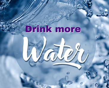 Blue Simple Drink More Water Card